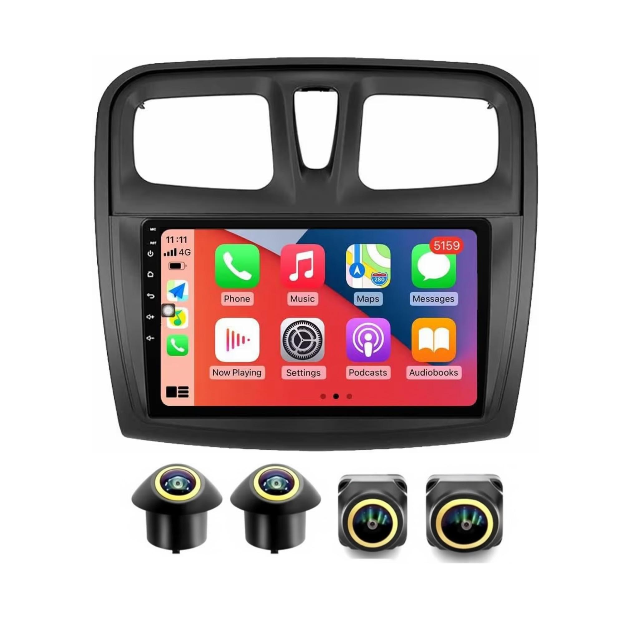 Android Car Stereo for Renault Logan 2 2012-2022 Sandero 2 2013-2022 9 Inch IPS.QLED Touch Screen with AHD Camera Included - Image 2