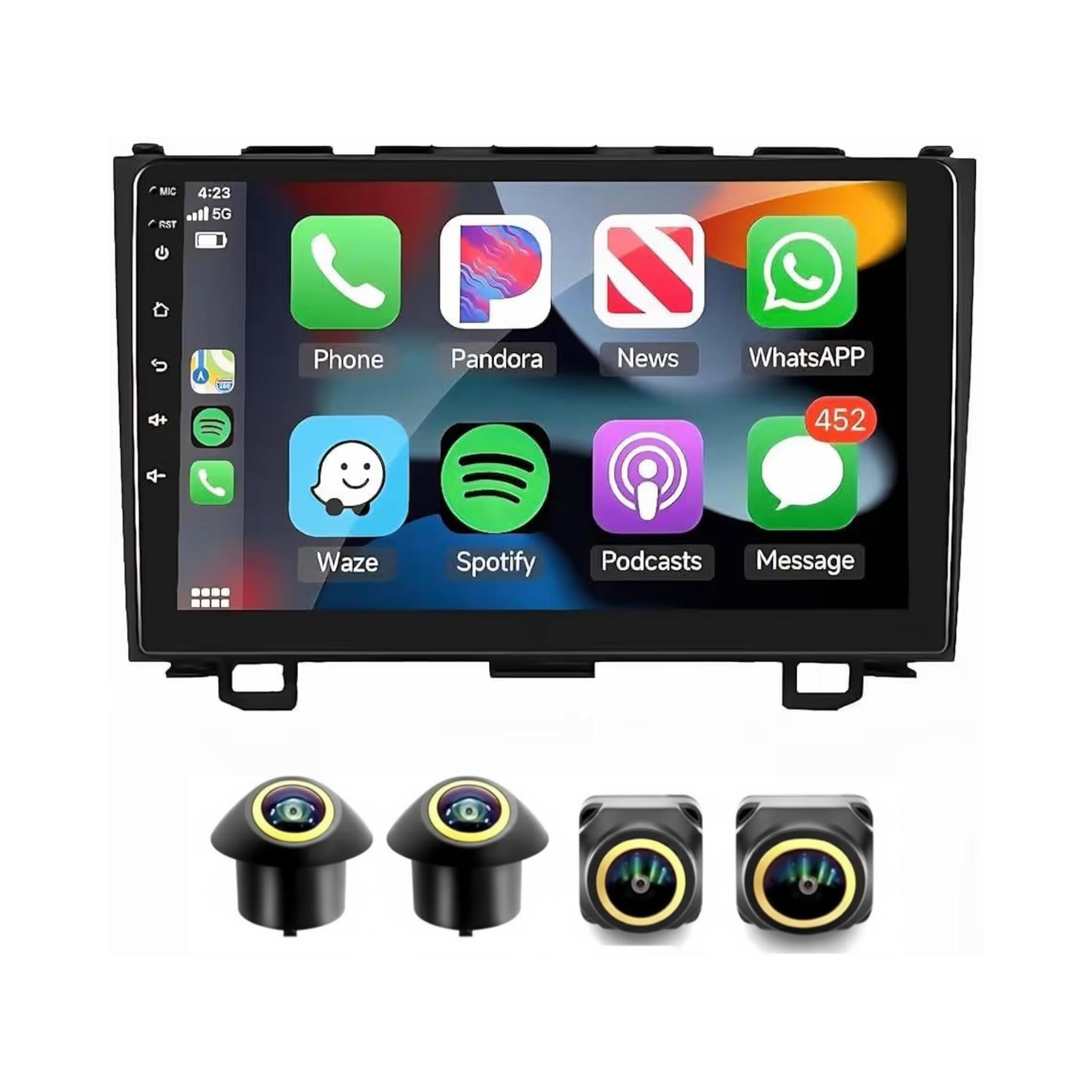 Android Car Stereo for Honda CRV 2007-2011 9 Inch IPS.QLED Touch Screen with AHD Camera Included - Image 2