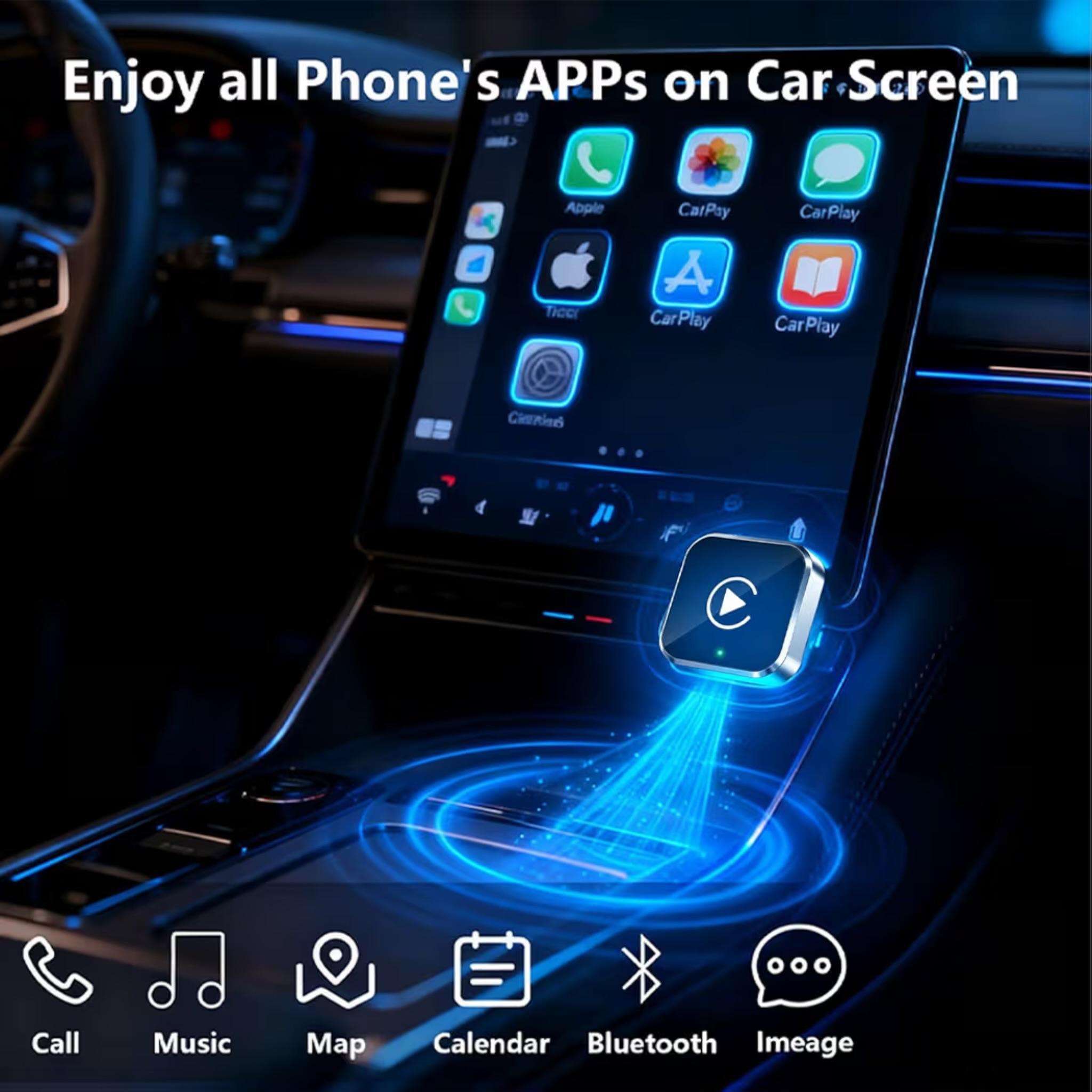 Wireless CarPlay Adapter, USB Dongle, Compact Design, Silver and Black, for CarPlay - Image 2