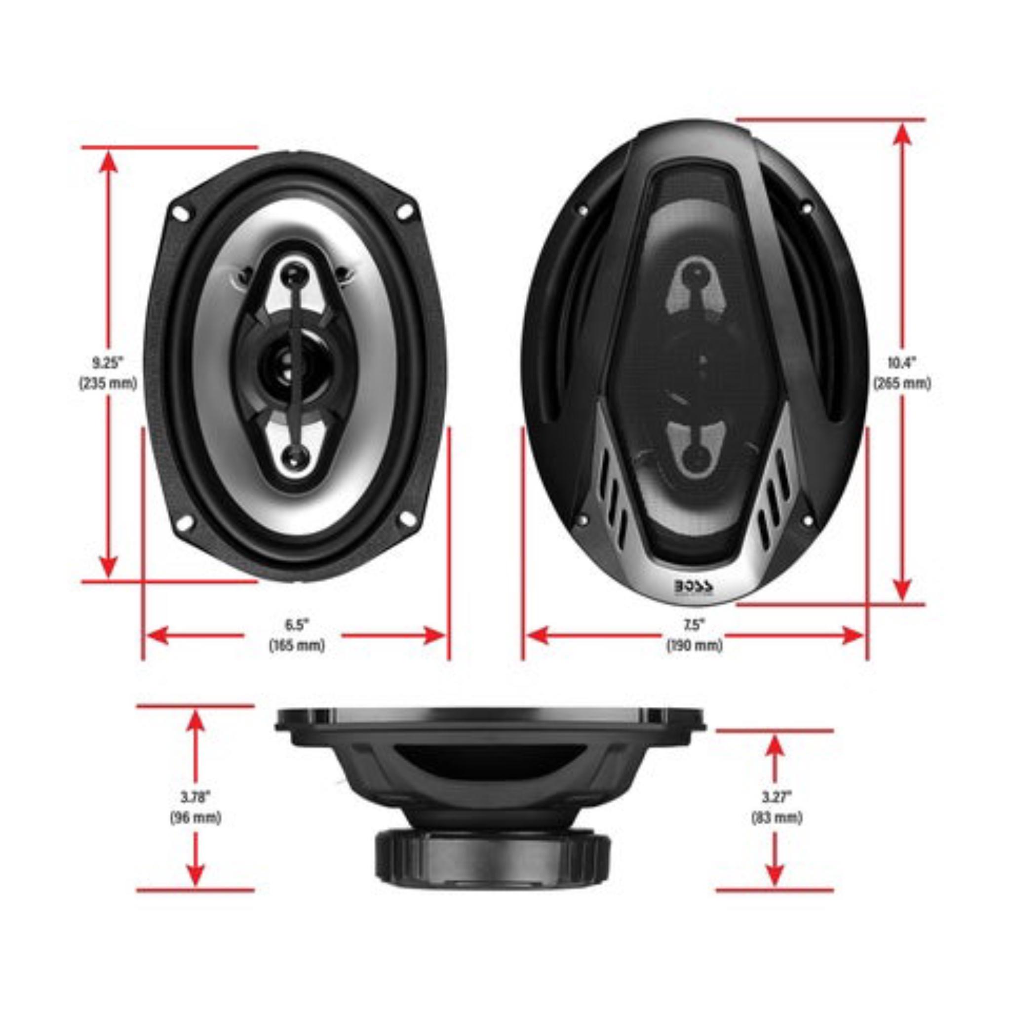 Boss Audio Systems NX694 Car Speakers - 800 Watts Per Pair, 400 Watts Each, 6 x 9 Inch, 4 Way, Sold in Pairs - Image 2