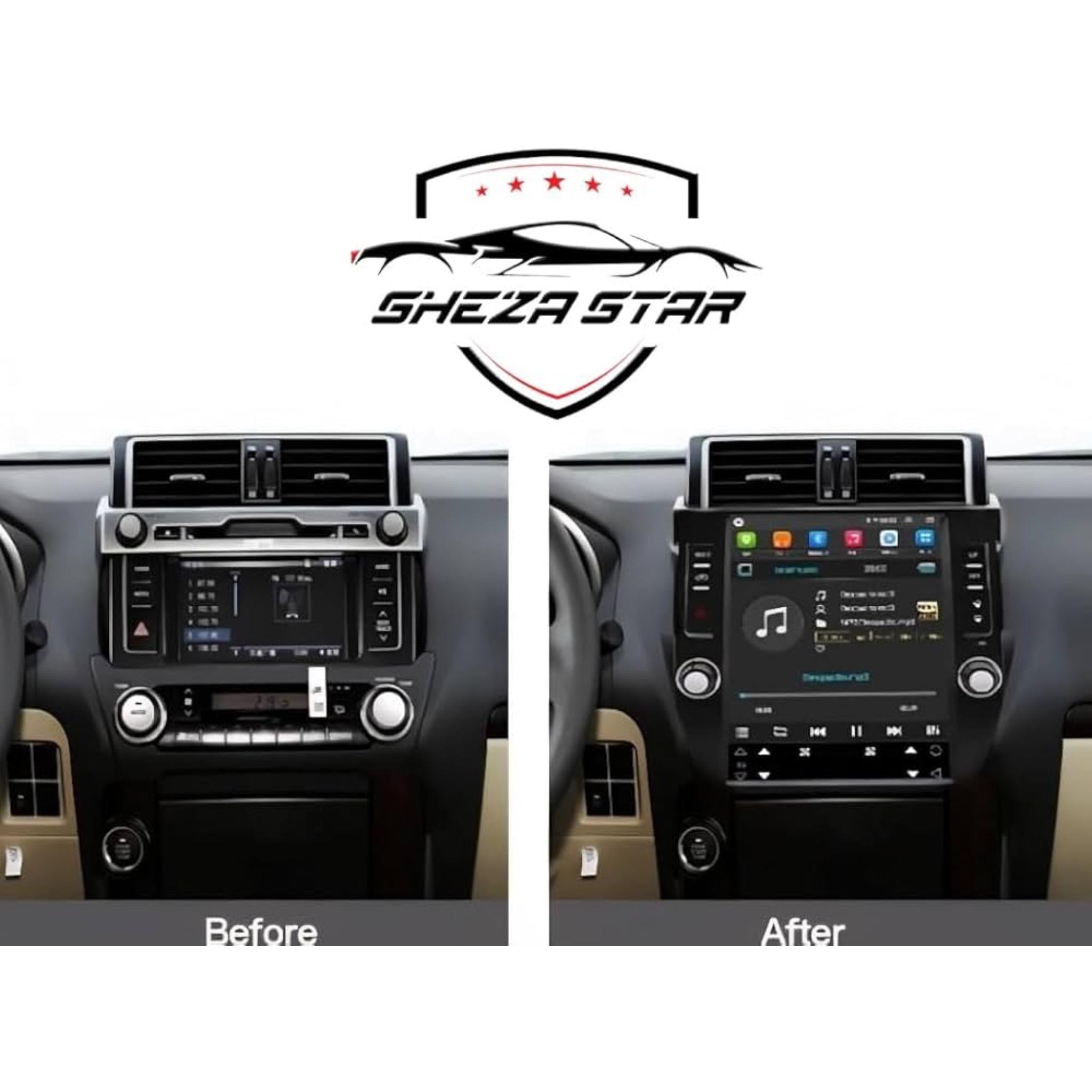 Android Tesla style Vertical Screen Toyota Prado 2014-2017 12.1 Inch IPS.QLED Touch Screen with AHD Camera Included - Image 2