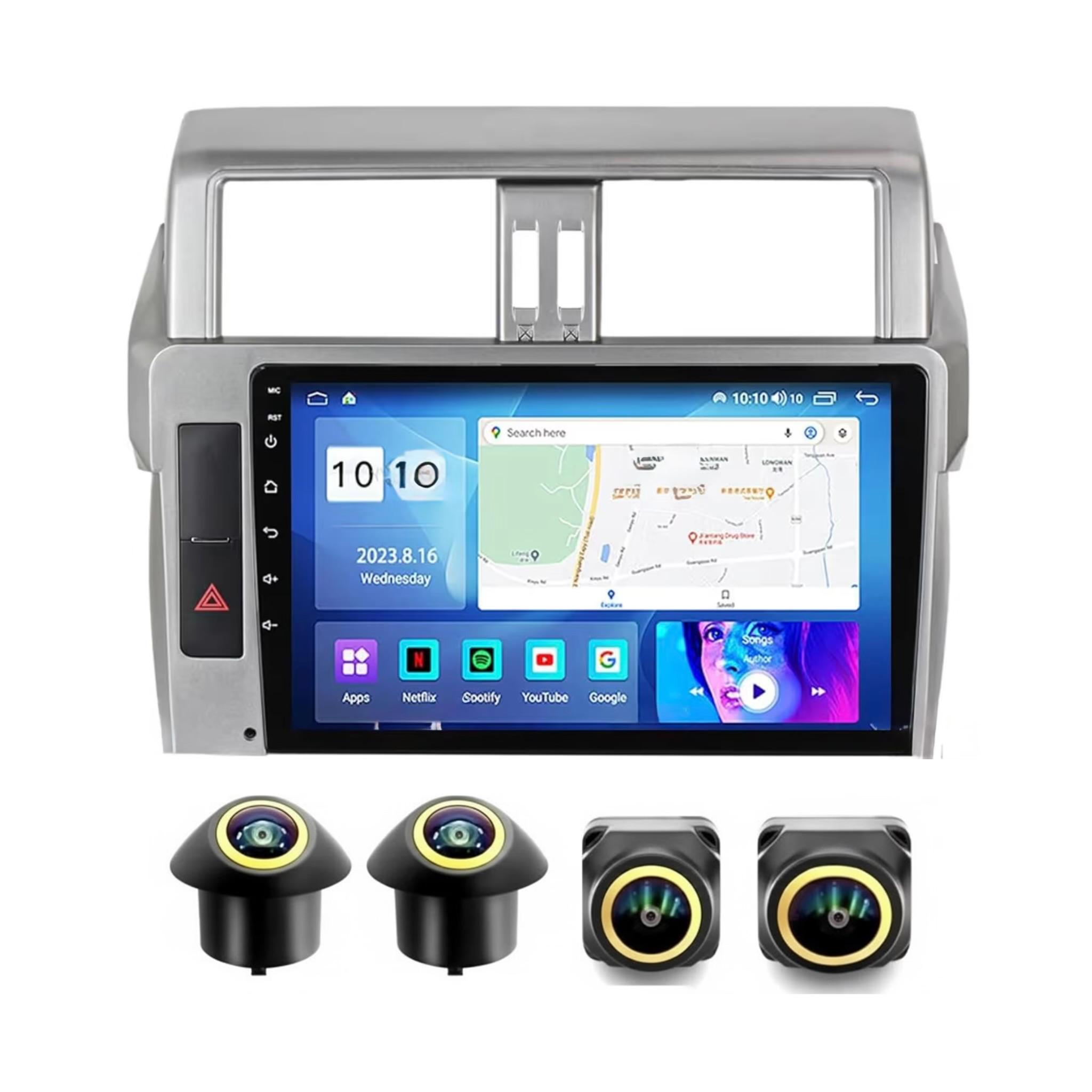 Android Car Stereo for Toyota Land Cruiser Prado 2014-2017 10 Inch IPS.QLED Touch Screen with AHD Camera Included - Image 2