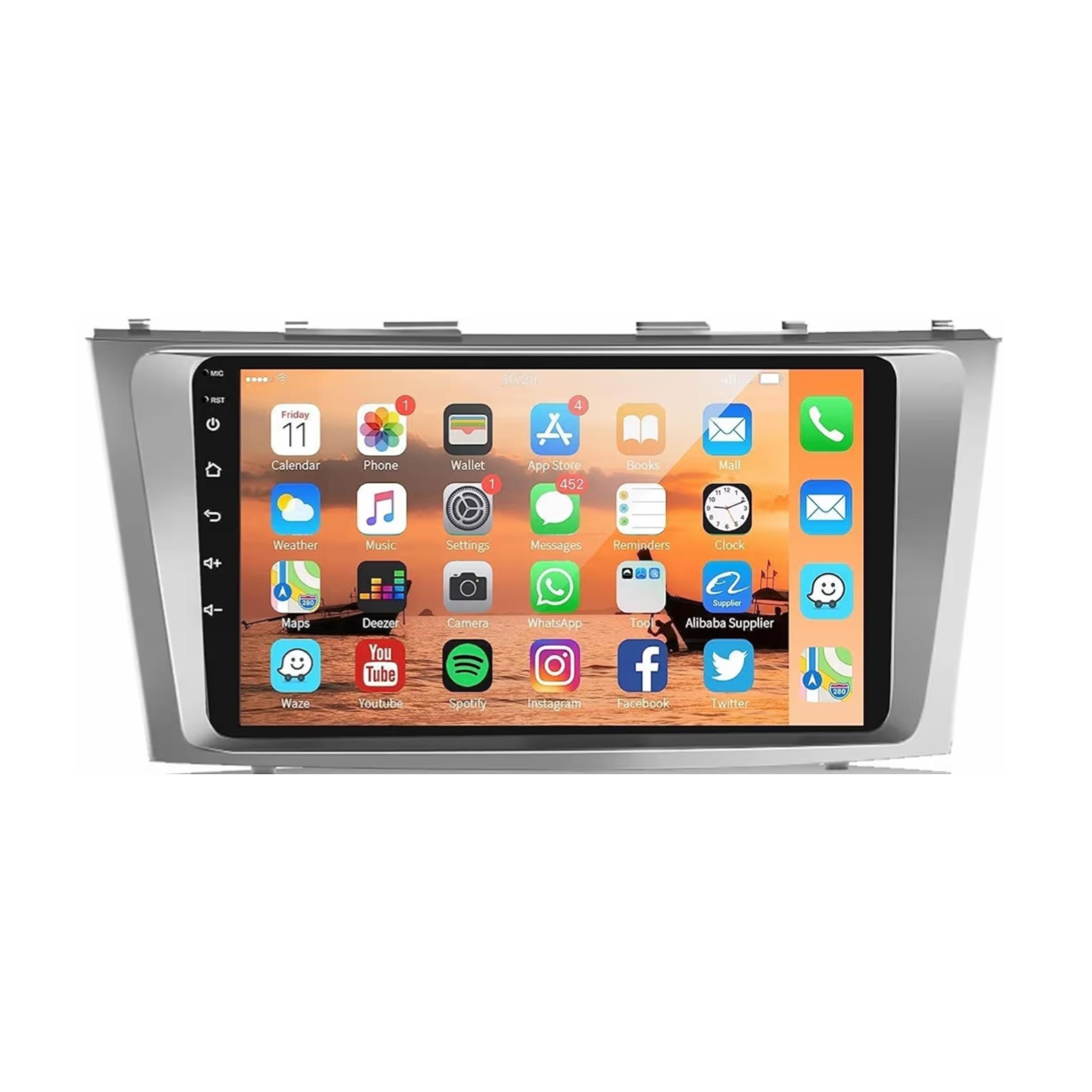 Android Car Stereo for Toyota Camry 2006-2011 9 Inch IPS.QLED Touch Screen with AHD Camera Included