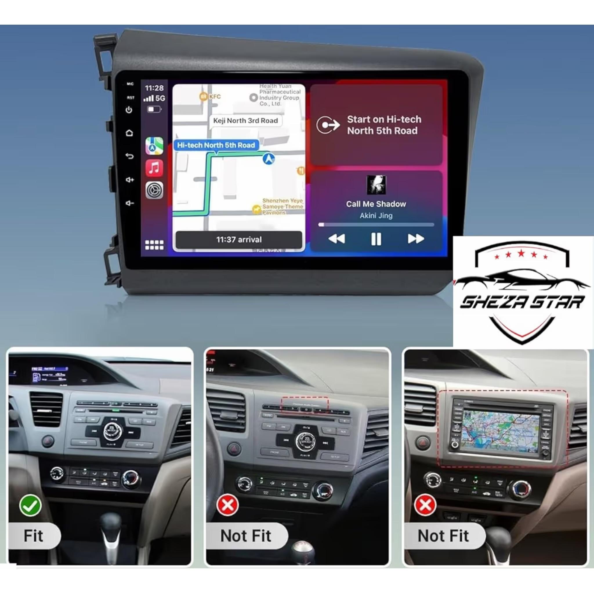 Android Car Stereo for Honda Civic 2012-2015 9 Inch IPS.QLED Touch Screen with AHD Camera Included - Image 3