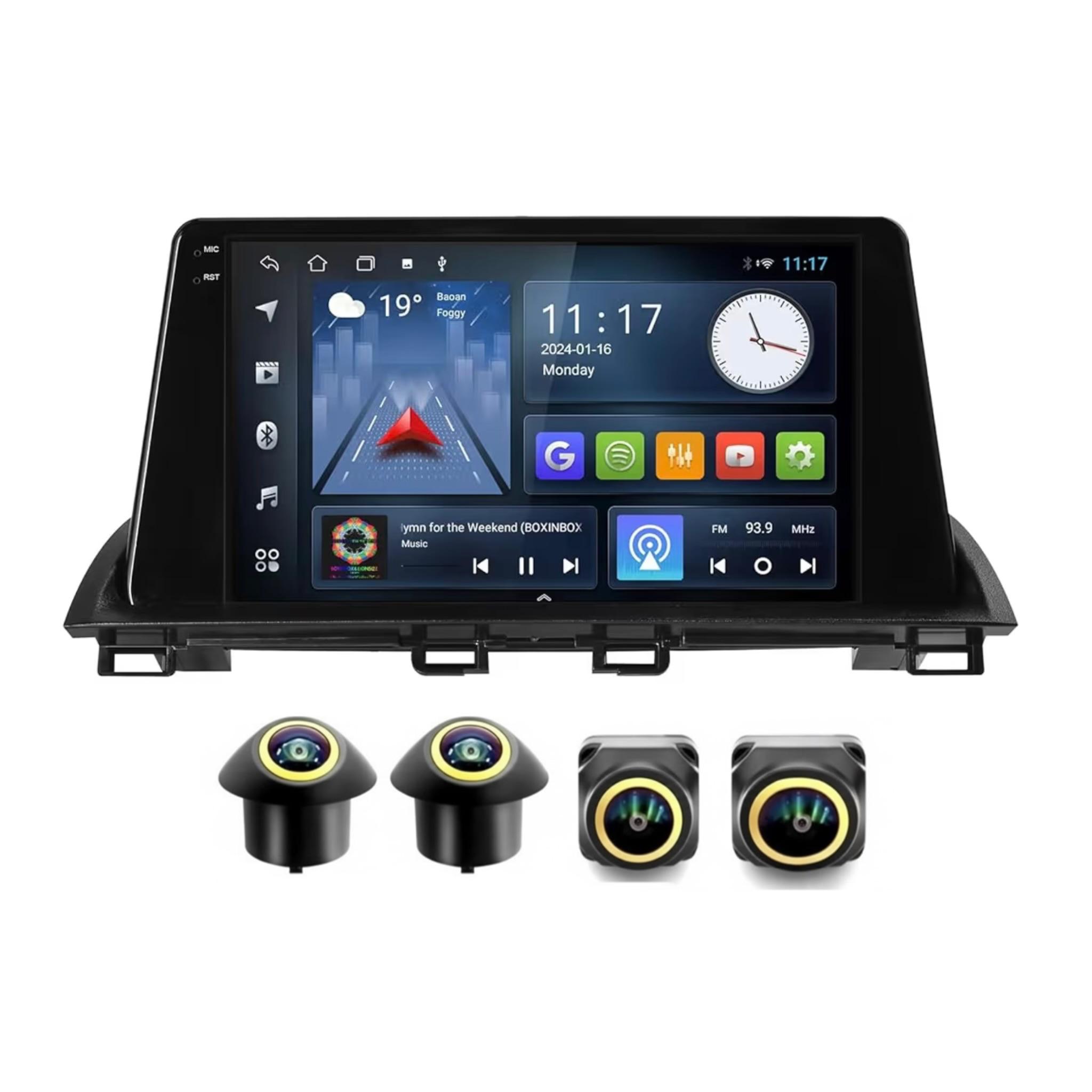 Android Car Stereo for Mazda 3 2015-2018 9 Inch IPS.QLED Touch Screen with AHD Camera Included - Image 2