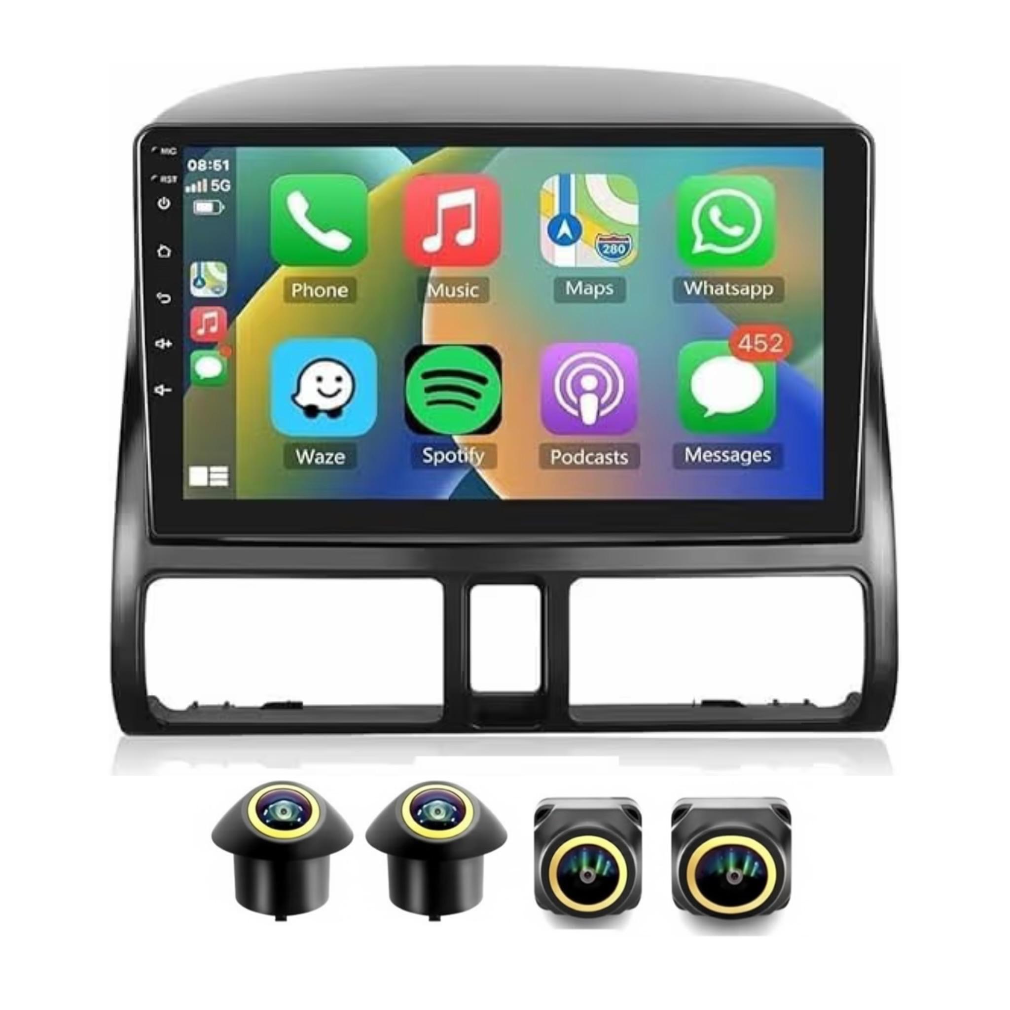 Android Car Stereo for Honda CRV 2002-2006 9 Inch IPS.QLED Touch Screen with AHD Camera Included - Image 2