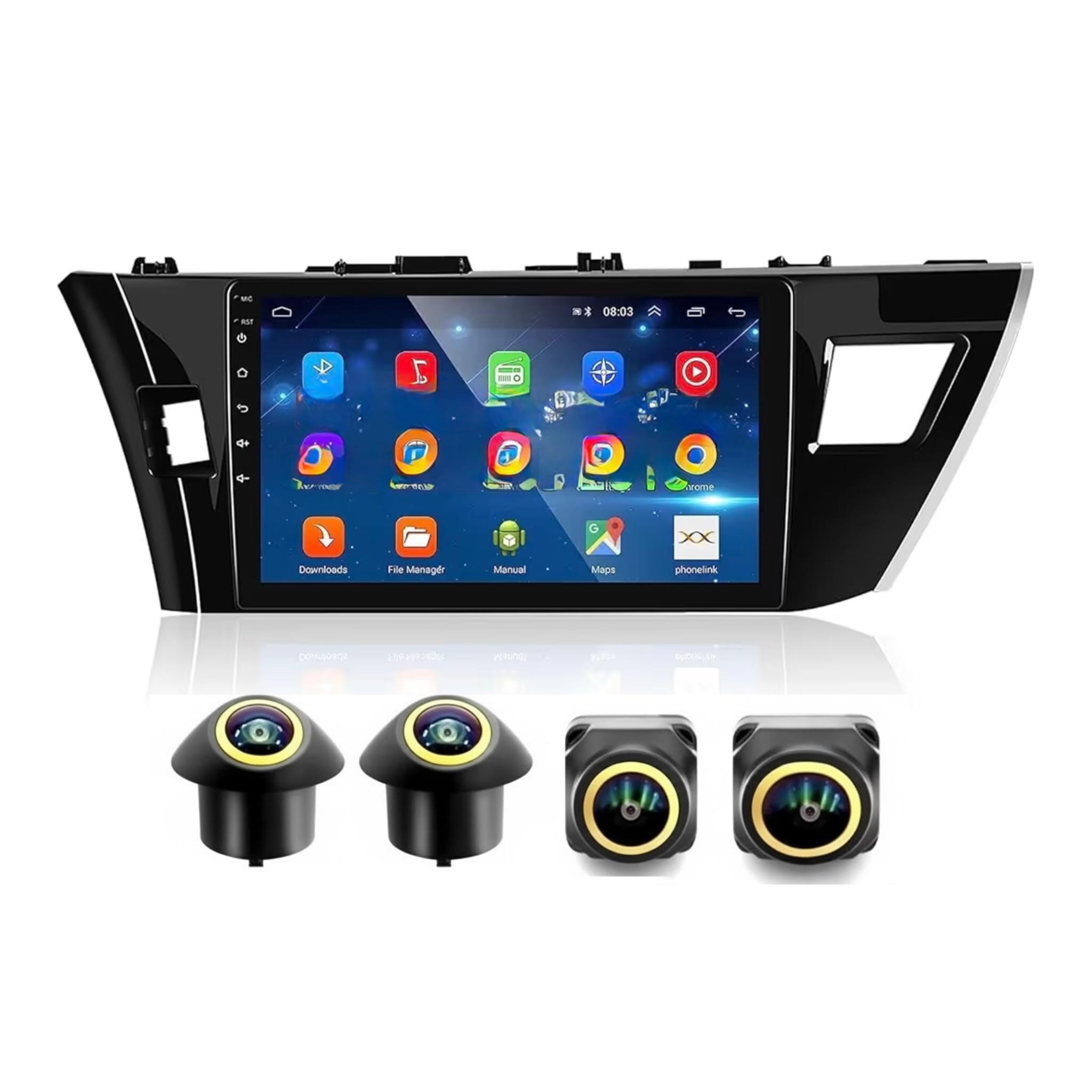Android Car Stereo for Toyota Corolla 2014-2016 10 Inch IPS.QLED Touch Screen with AHD Camera Included - Image 2