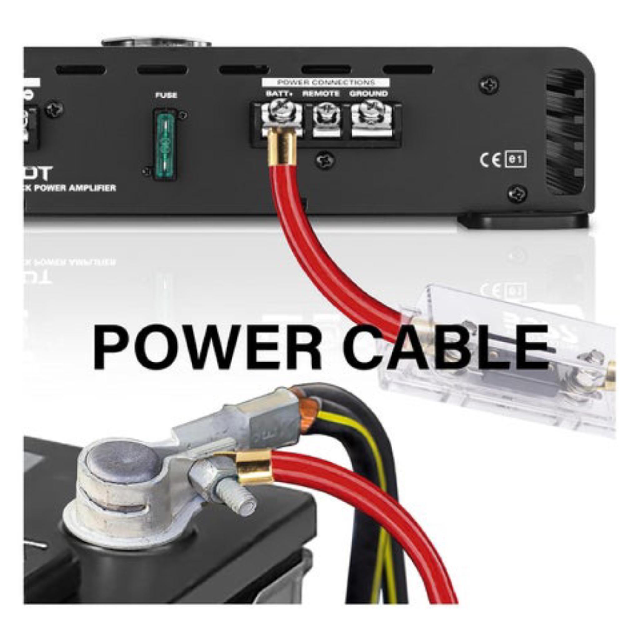 BOSS KIT20 0 Gauge Amplifier Installation Wiring Kit - it Helps You Make Connections and Brings Power To Your Radio, Subwoofers and Speakers - Image 2