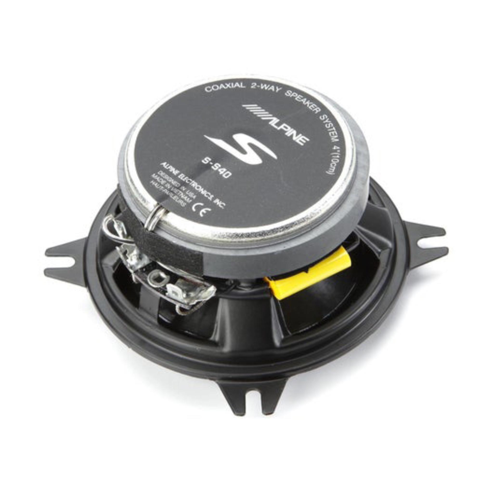 Alpine S-S40 S-Series 4-inch Coaxial 2-Way Speakers (pair) - Contains 4x6" Adapter Plate - Image 2