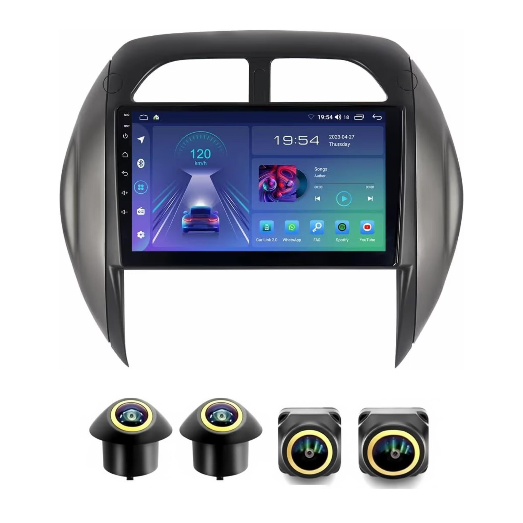 Android Car Stereo for Toyota RAV4 2003-2005 9 Inch IPS.QLED Touch Screen with AHD Camera Included - Image 2