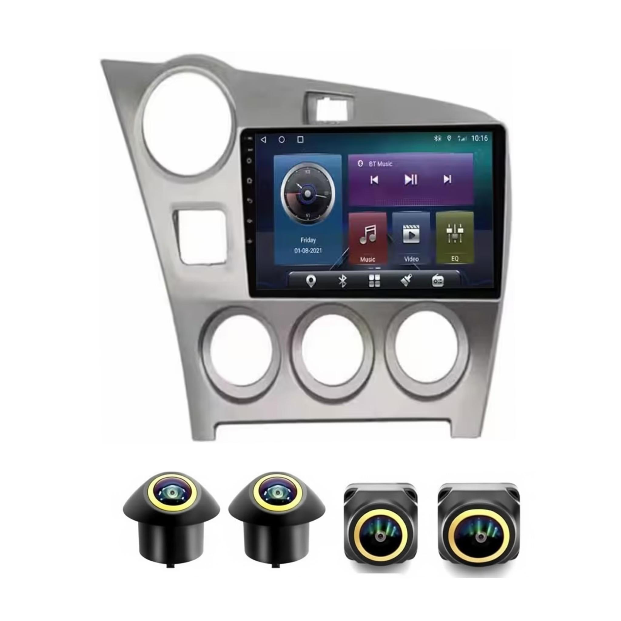 Android Car Stereo for Toyota Matrix 2 E140 2009-2014 9 Inch IPS.QLED Touch Screen with AHD Camera Included - Image 2